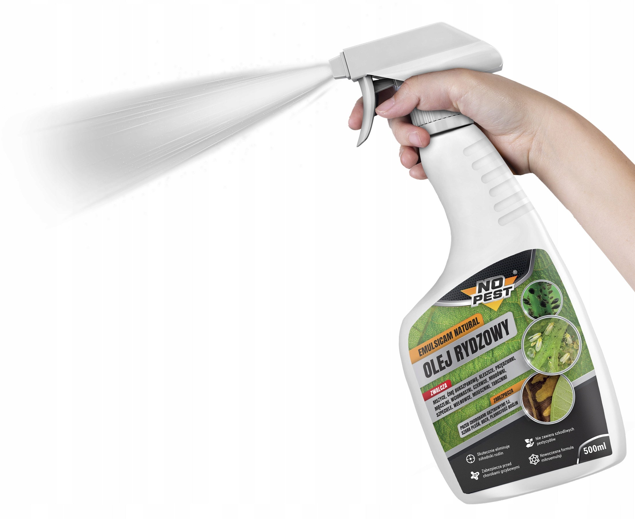 RYE OIL PREPARATION LIQUID FOR APHIDS MOTH TICKS SPIDER MITES NO PEST 500ML Manufacturer code ŚRODEK OPRYSK NA MSZYCĘ SZKODNIKI ROŚLIN