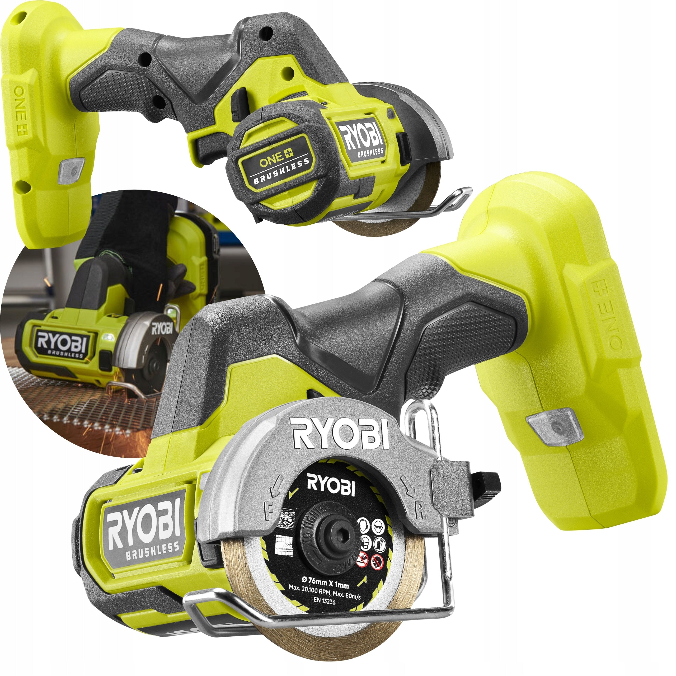 RYOBI CUTTING SAW UNIVERSAL 76mm BATTERY-FREE 18V RCT18BL-0