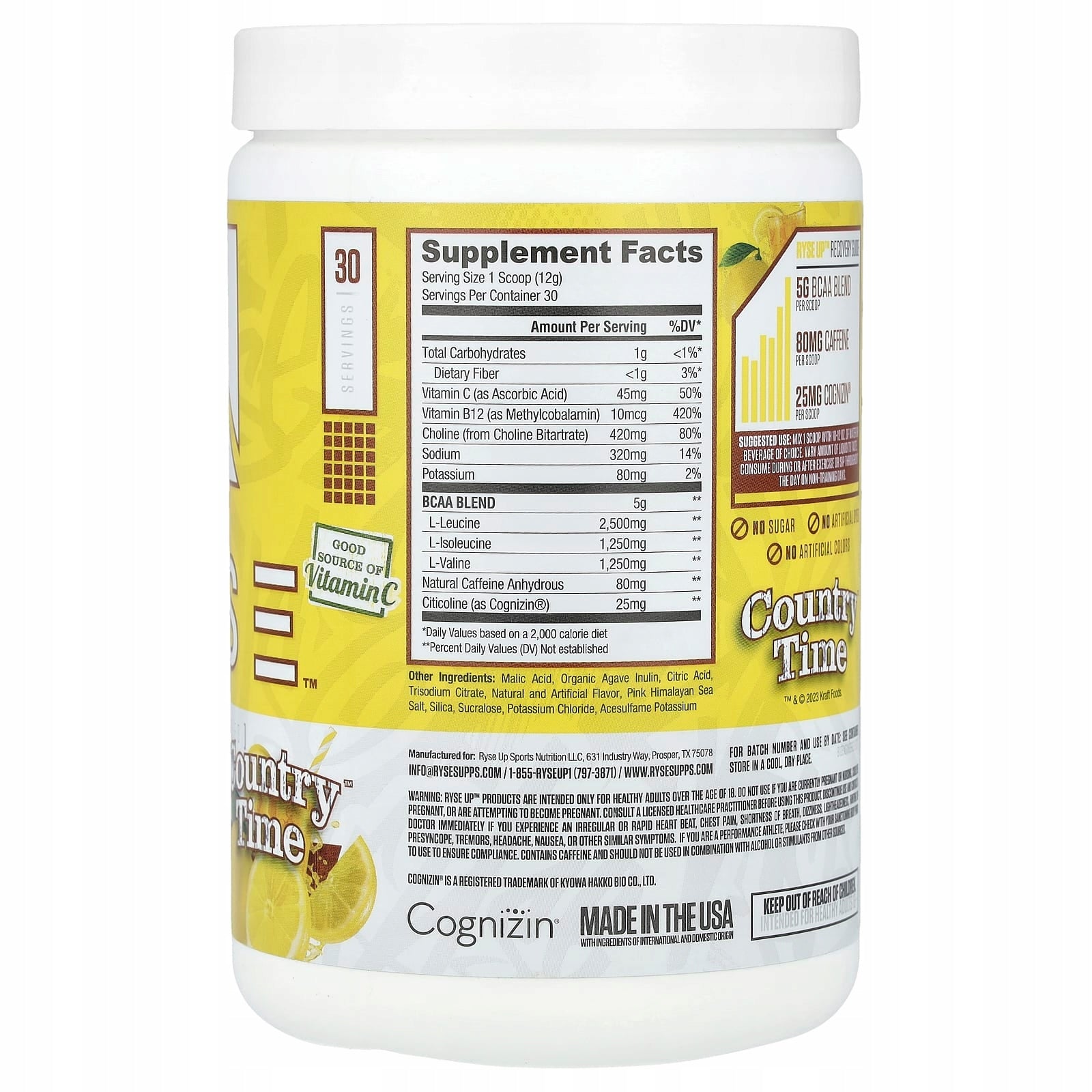 RYSE, Element Series, BCAA Focus, Country Time Lemonade, 360g Expiration date at least 3 months from the date of purchase