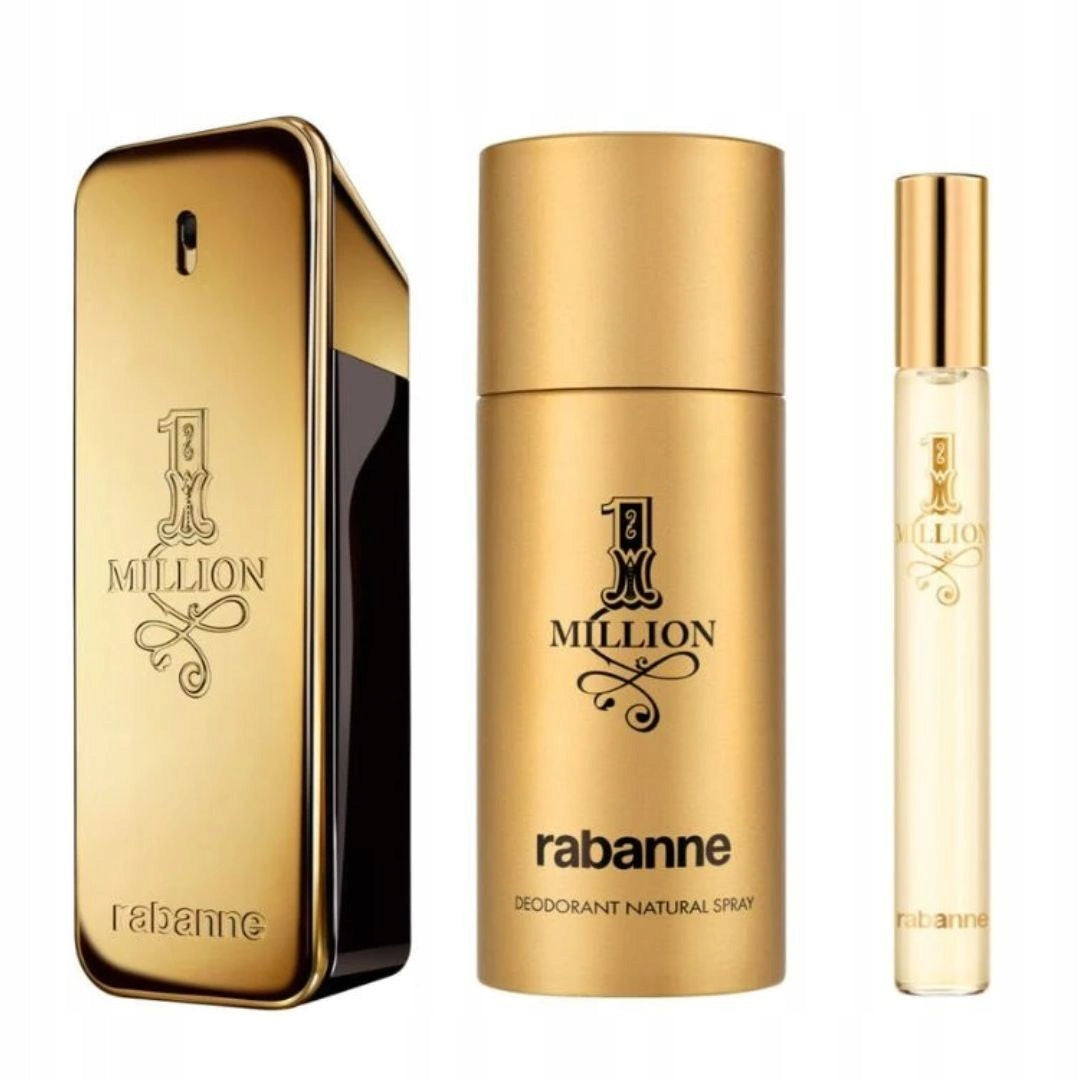 Rabanne 1 Million eau de toilette for men 100 ml+ mini 10ml+ deo 150 ml Packaging status original