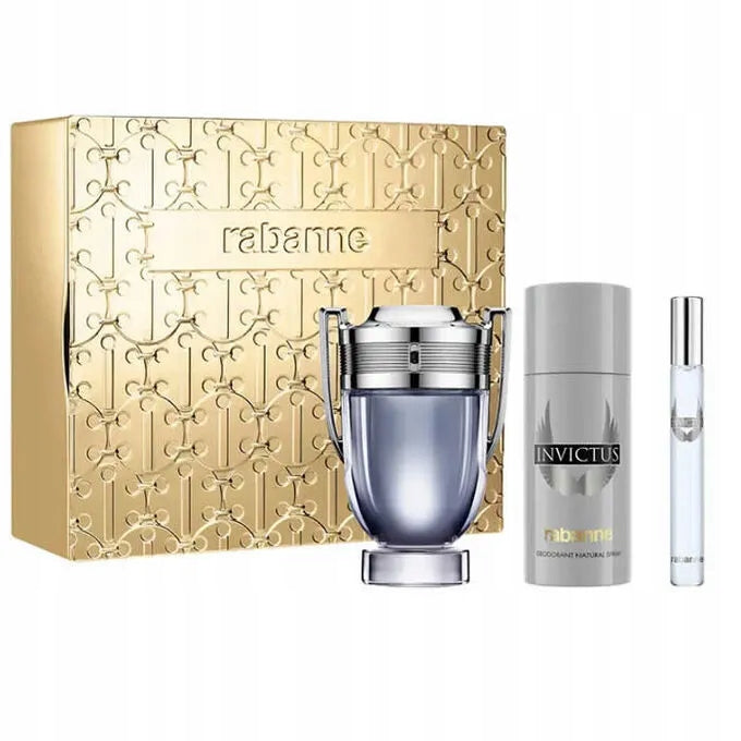 Rabanne Invictus deodorant spray 150ml + miniature 10ml + 100ml EDT
