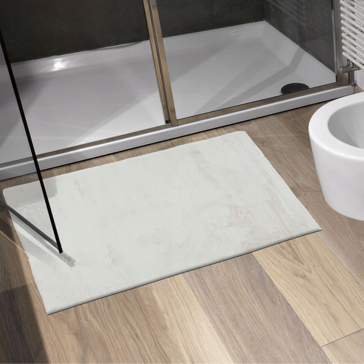 Rabbit Vivid Bathroom Rug 40x60 cm SOFT Rug for Bathroom CREAM Brand e-floor