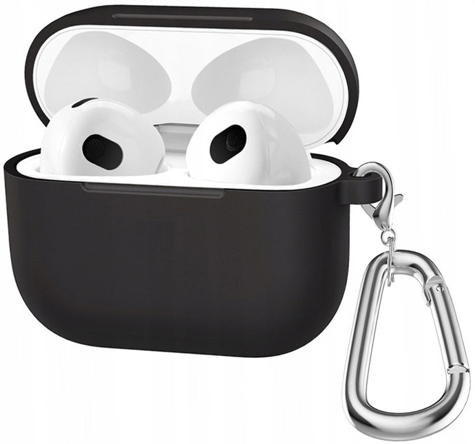 RabbitMob Case for Apple AirPods 4 with Carabiner, Cover, Case | Black