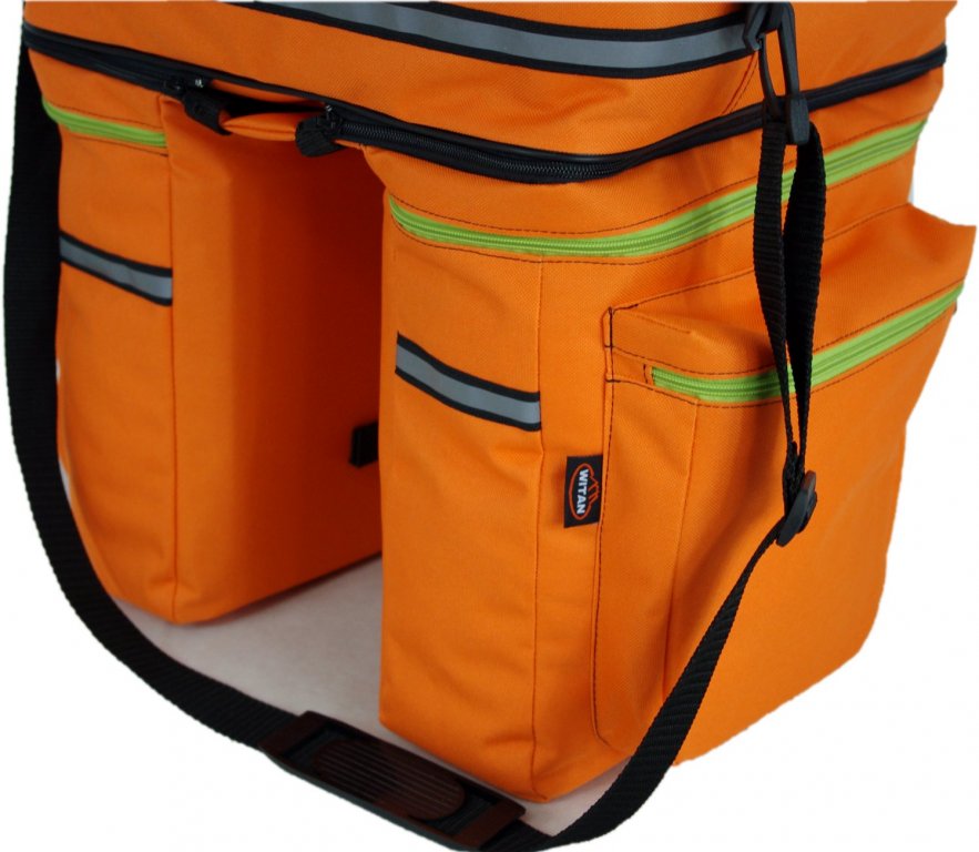 Rack bag, 3-compartment bicycle, NEW COLORS Kind rear