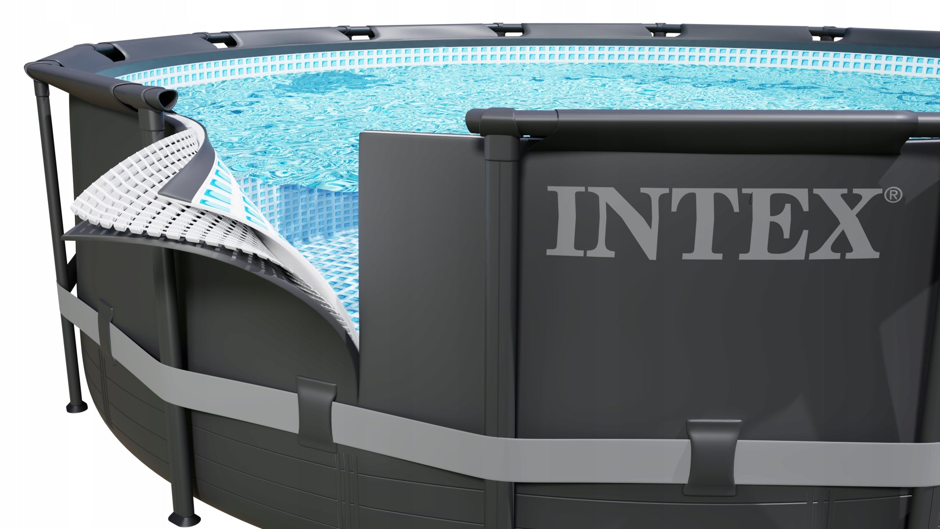 Rack pool with pump 732x132cm 11in1 INTEX 26340 Color gray