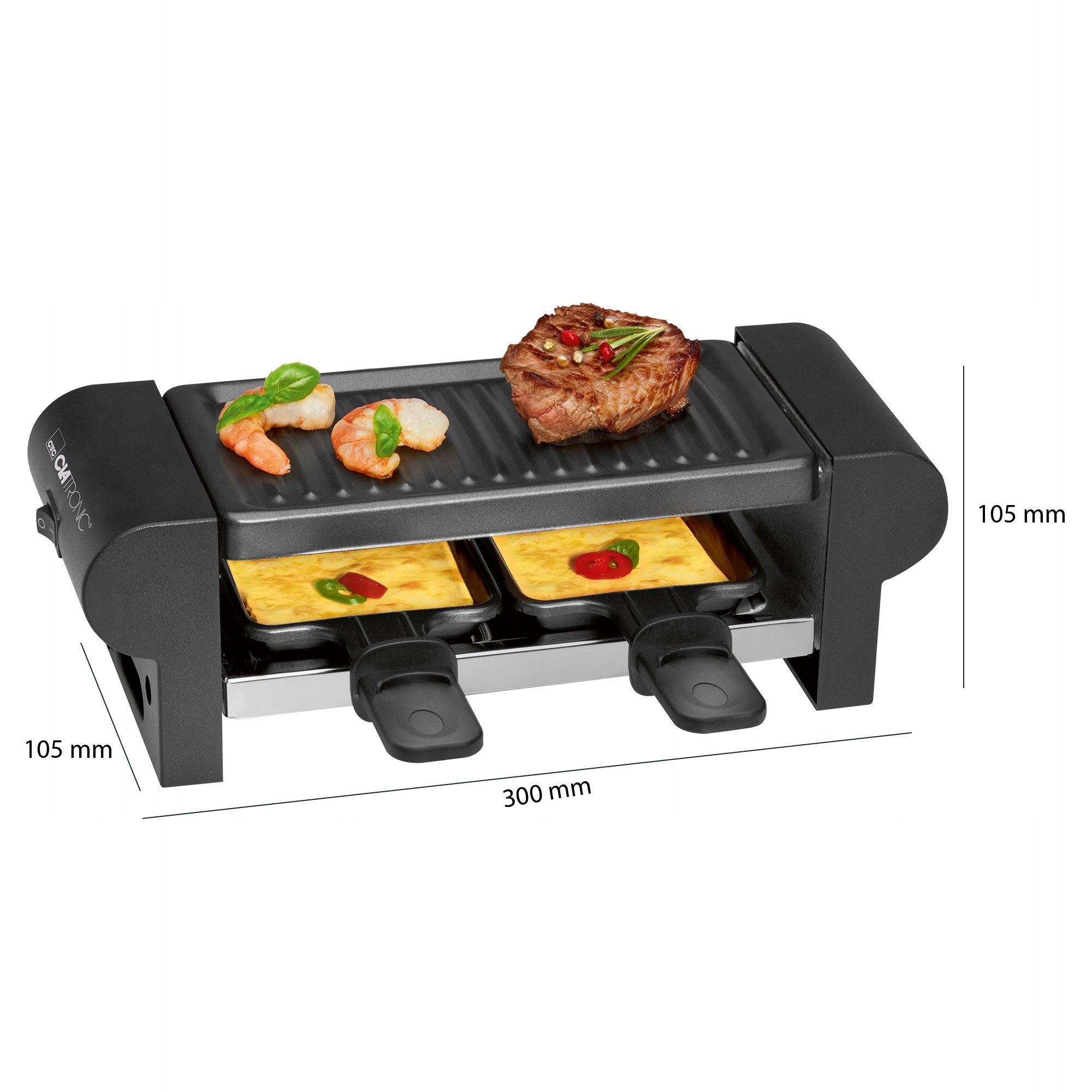 Raclette electric grill Clatronic RG 3592 black 350w Brand Clatronic