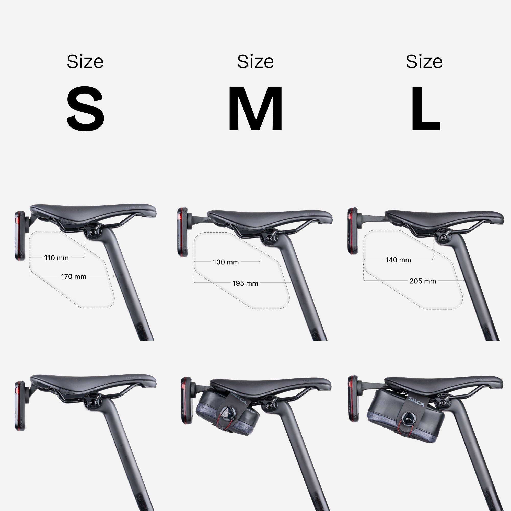 Radar holder for Trek Bontrager saddle - Garmin Varia 515 / size S Product weight with unit packaging 0.01 kg