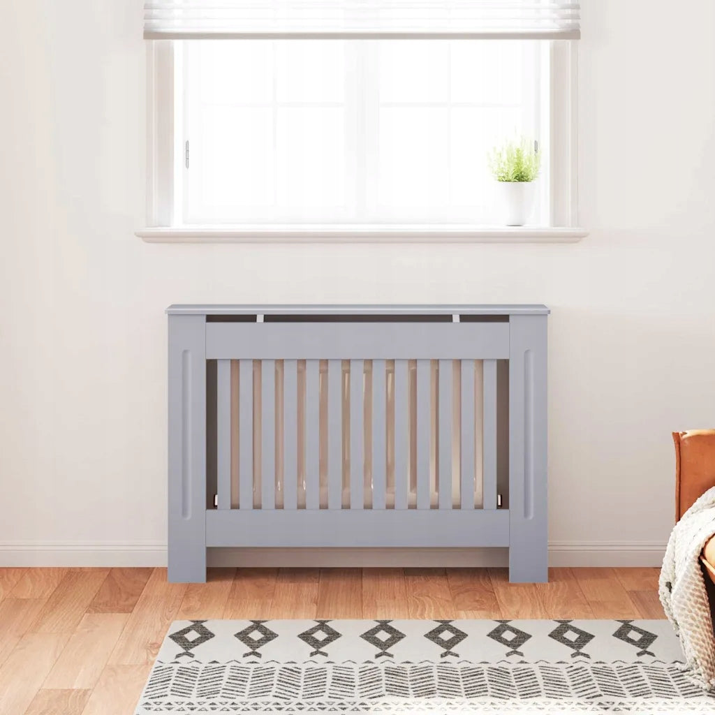 Radiator Cover 2 pcs Grey 112 x 19 x 81,5 cm Heating power 9800 W
