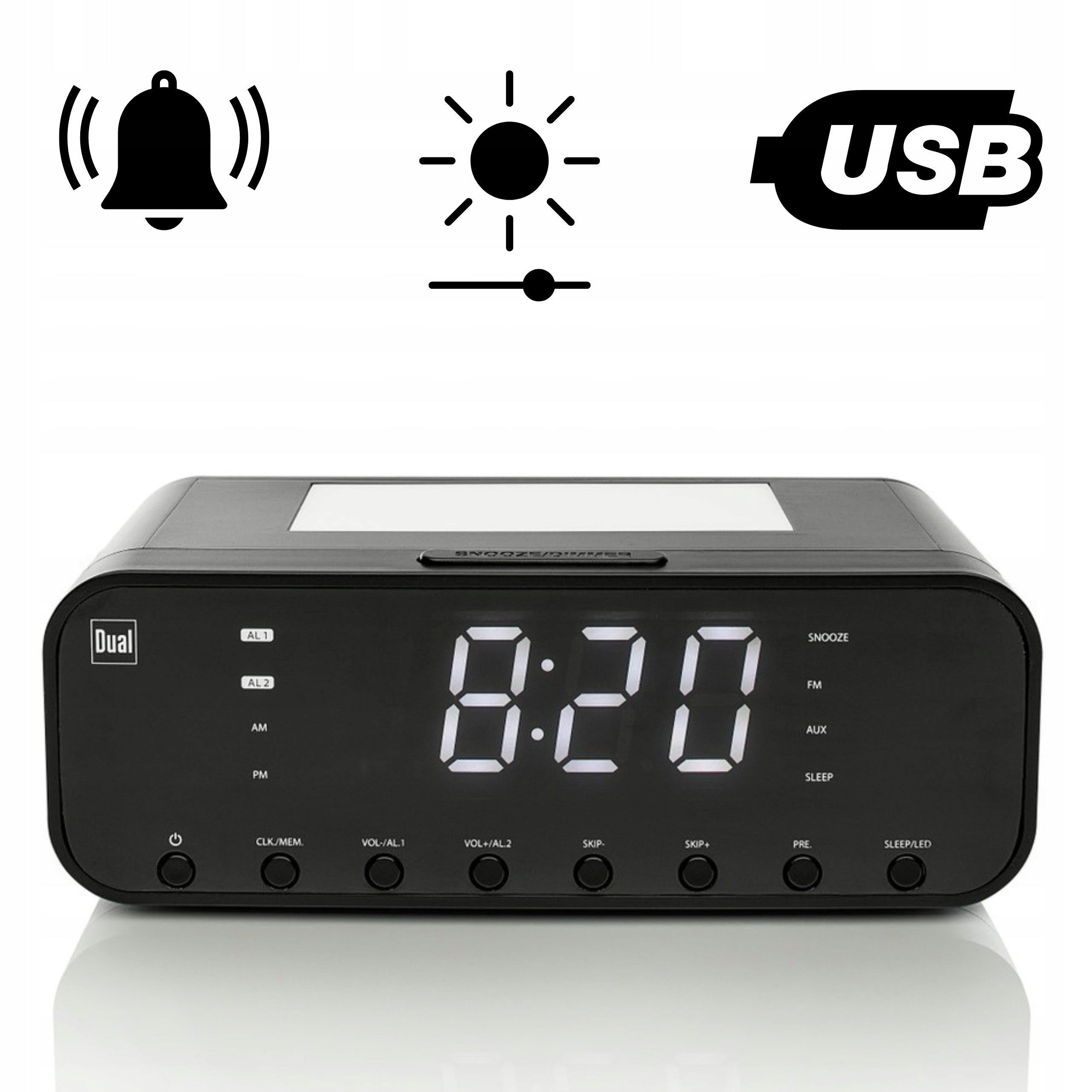 Radio Alarm Clock Night Light USB Charger Clock Radio EAN (GTIN) 4260136676760