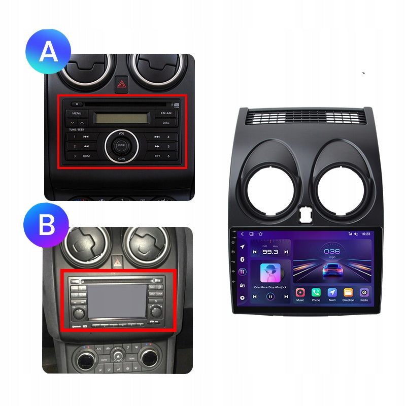 Radio Android Nissan Qashqai J10 / wireless Carplay Android Auto 2+32 Manufacturer code Android Nissan Qashqai J10 Carplay 2+32 GB