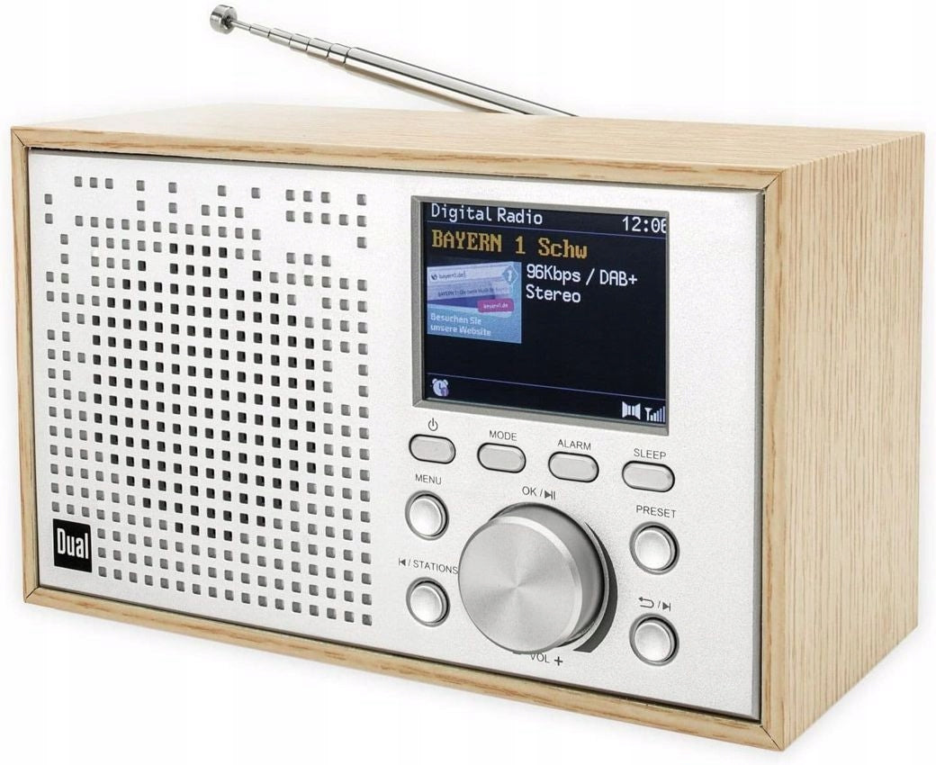 Radio DUAL DCR 100 DAB+ FM RDS Equalizer BATTERIES WOOD LCD