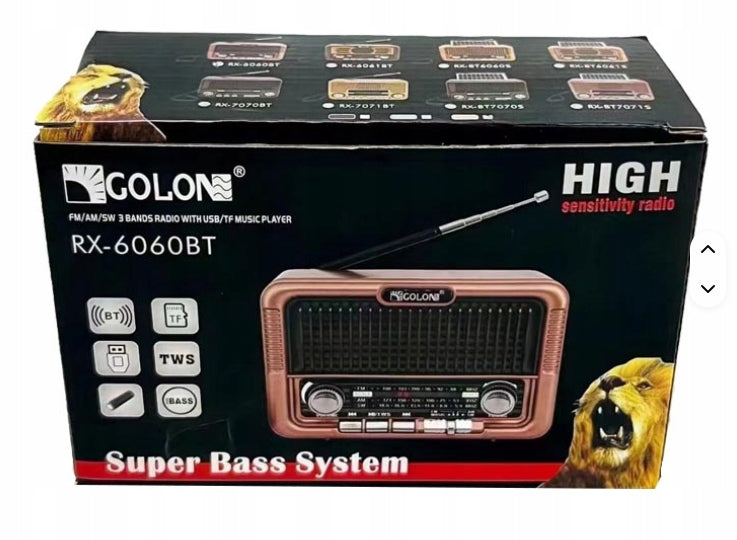 Radio Retro PRL FM Rechargeable with Bluetooth USB Packaging status original