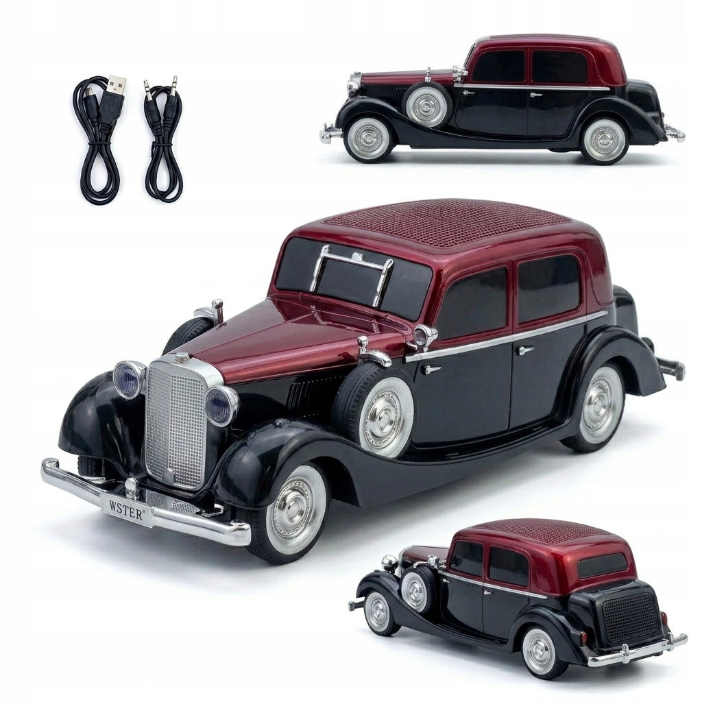 Radio Speaker Auto Limousine Capone Retro Red Bluetooth AUX Speaker