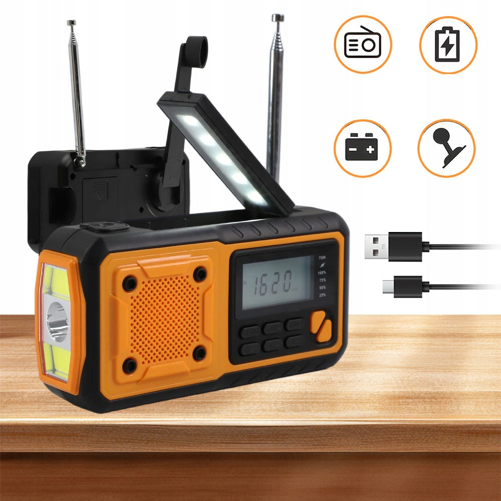 Radio With Long Antenna Alarm Sauce For Camping And Hiking POWERBANK Brand Bedee