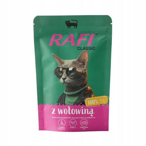 Rafi Classic Wet cat food with beef sachet 100gx10 Manufacturer code 5900718311663