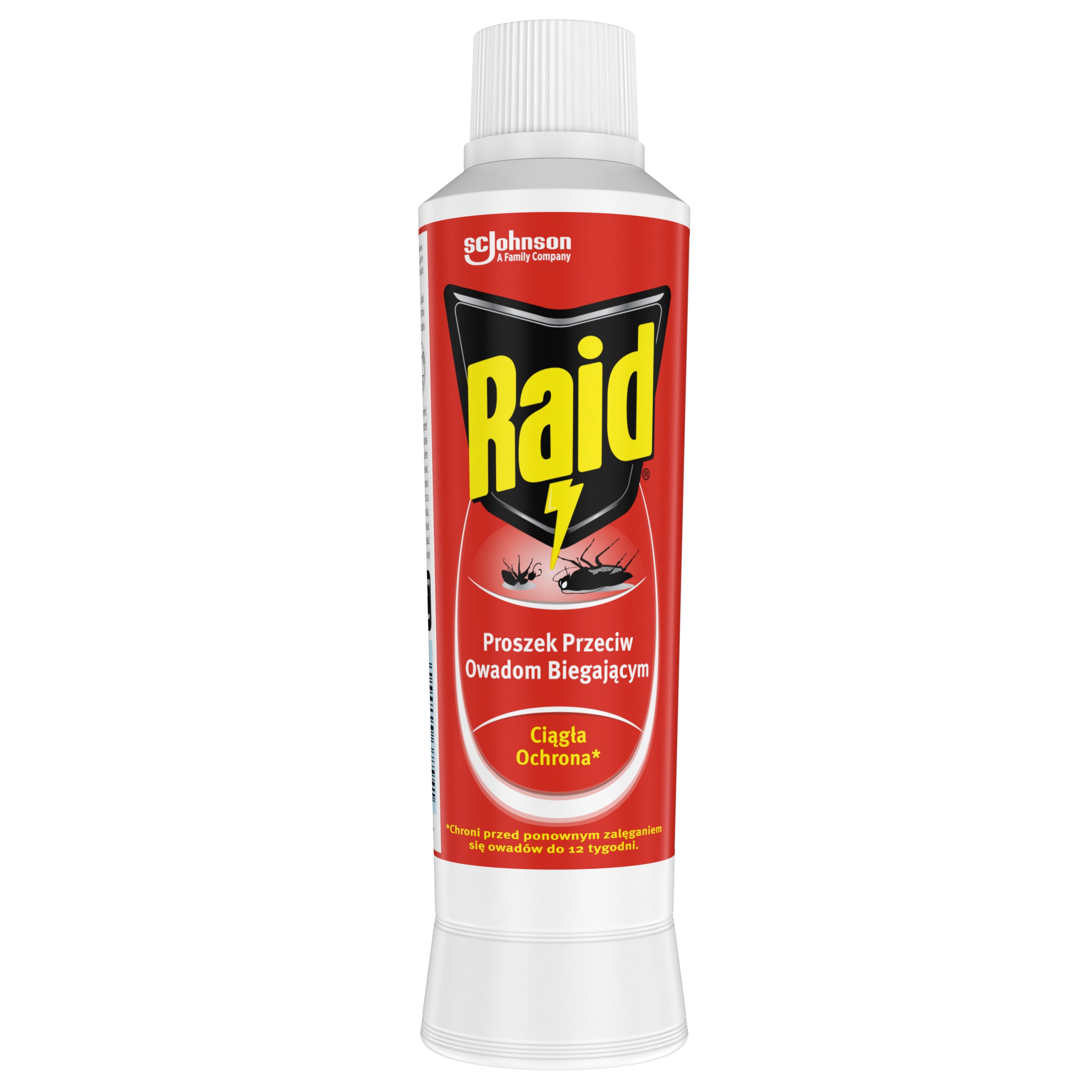 Raid powder against cockroaches, ants and Prussians works for 12 weeks.