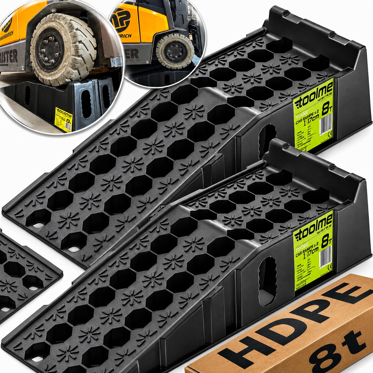 Raids 8T car ramp driveway 8T 2pcs TM020 HDPE! toolme