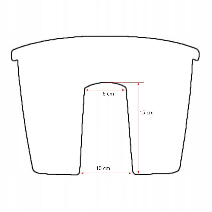 Railing flower pot Lobelia 29x29x24cm Balcony box Brick Product width 29 cm