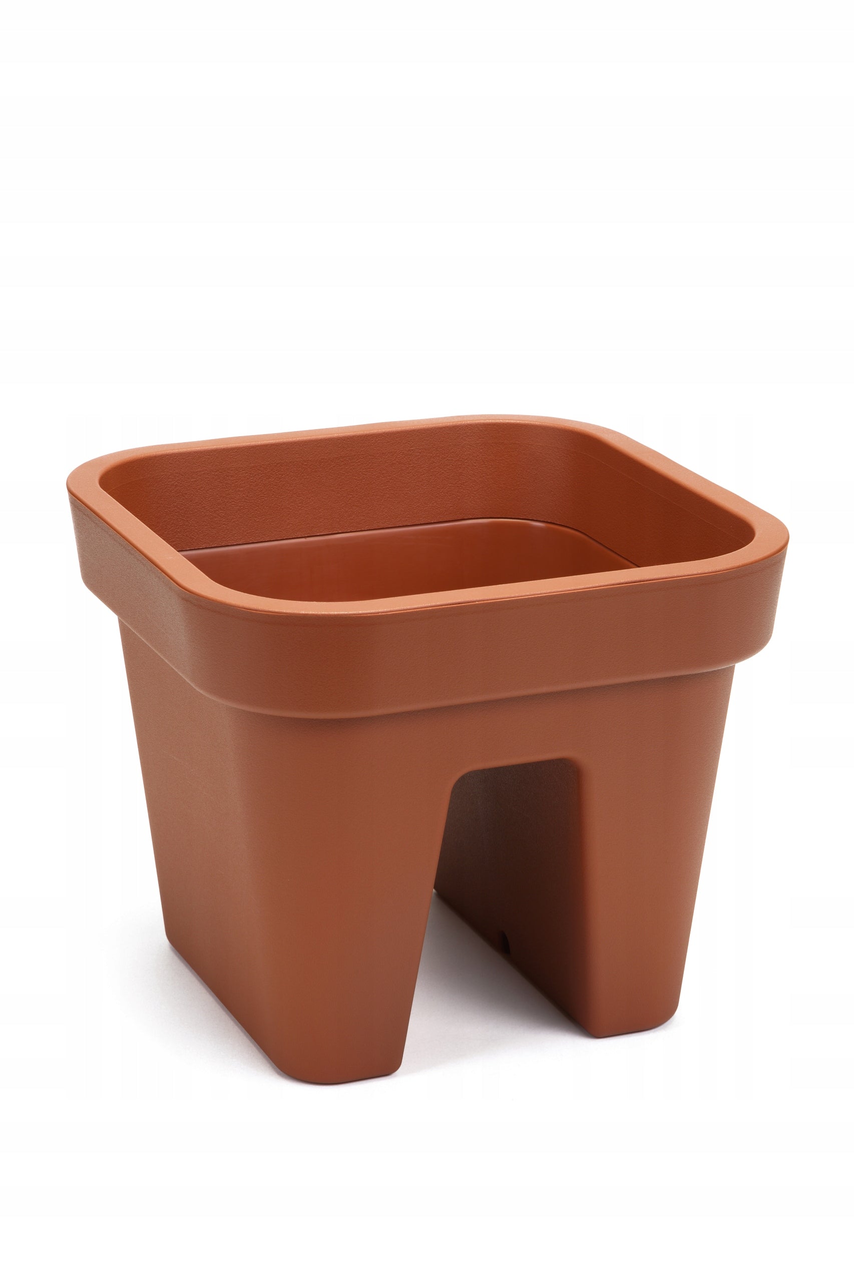 Railing flower pot Lobelia 29x29x24cm Balcony box Brick