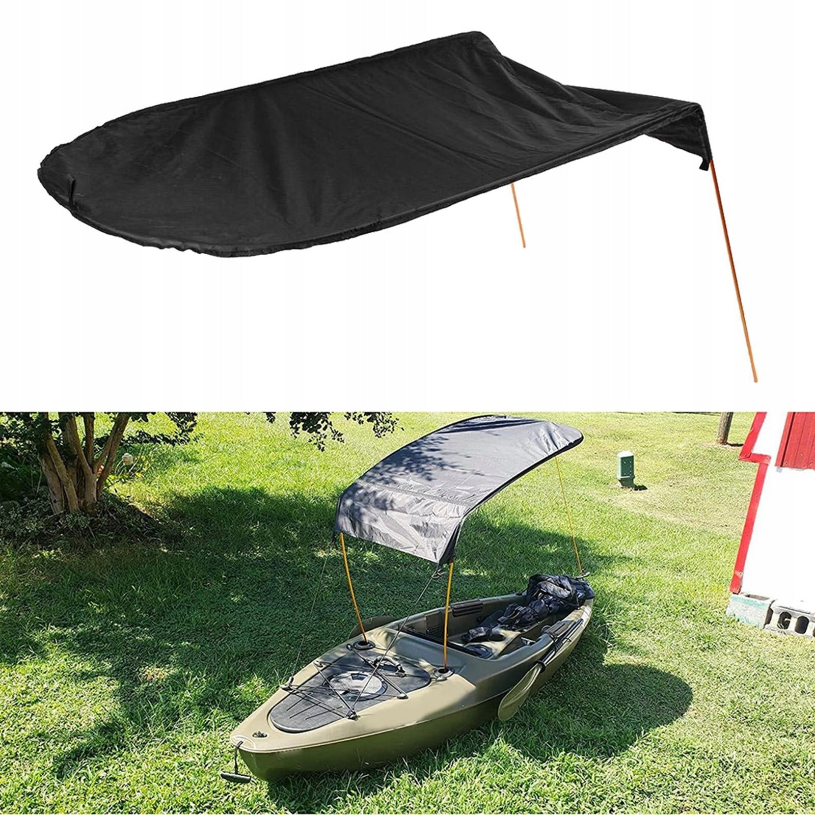 Rainproof Kayak Boat Awning Cover , , Black Material other
