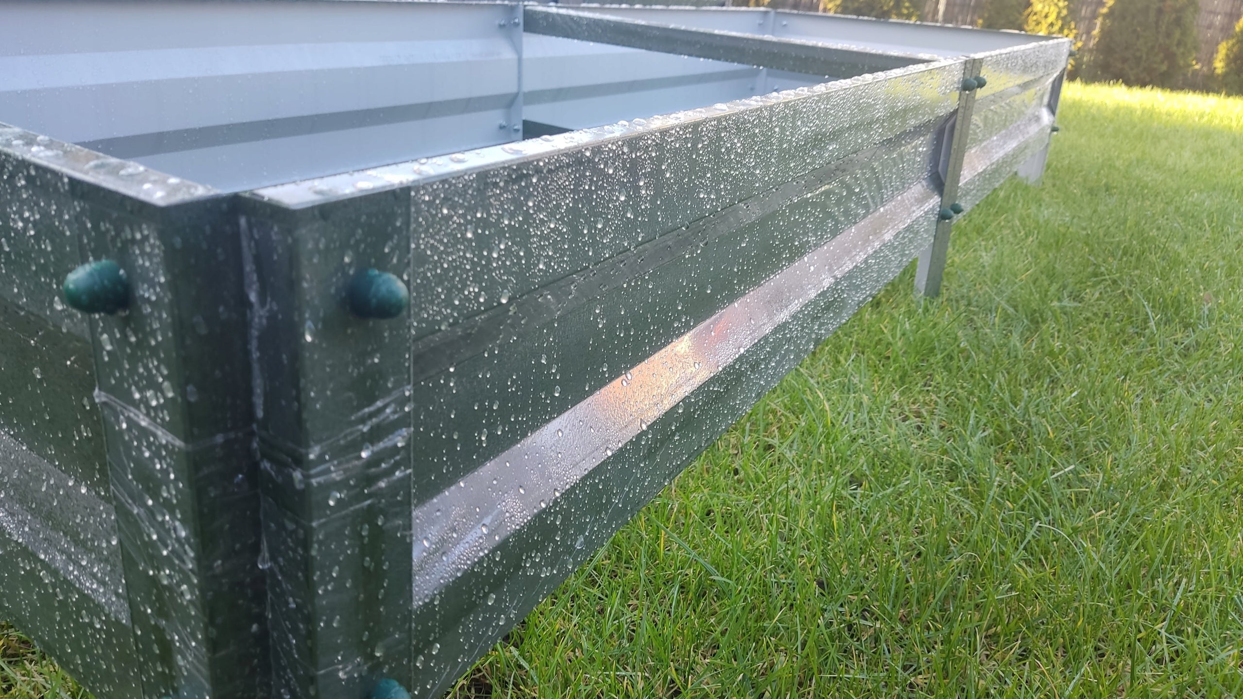 Raised vegetable bed 104x104cm height 20 cm steel