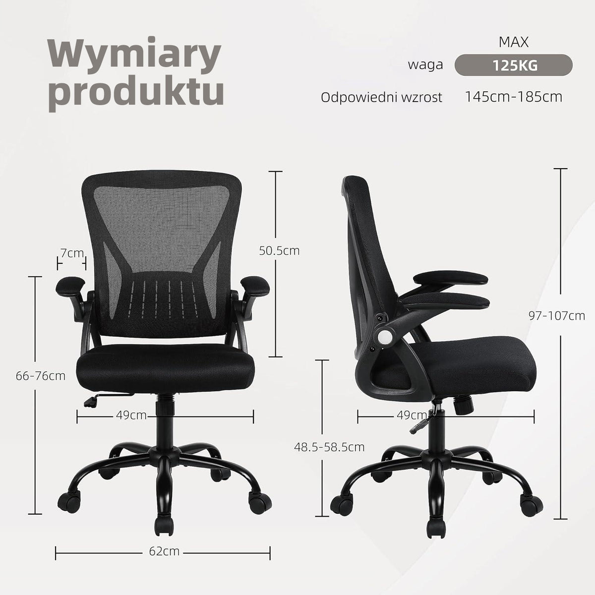 Ralex-chair Fotel Biurowy Obrotowy Ergonomiczny Materiałowy Krzesło Biurowe Packaging status original