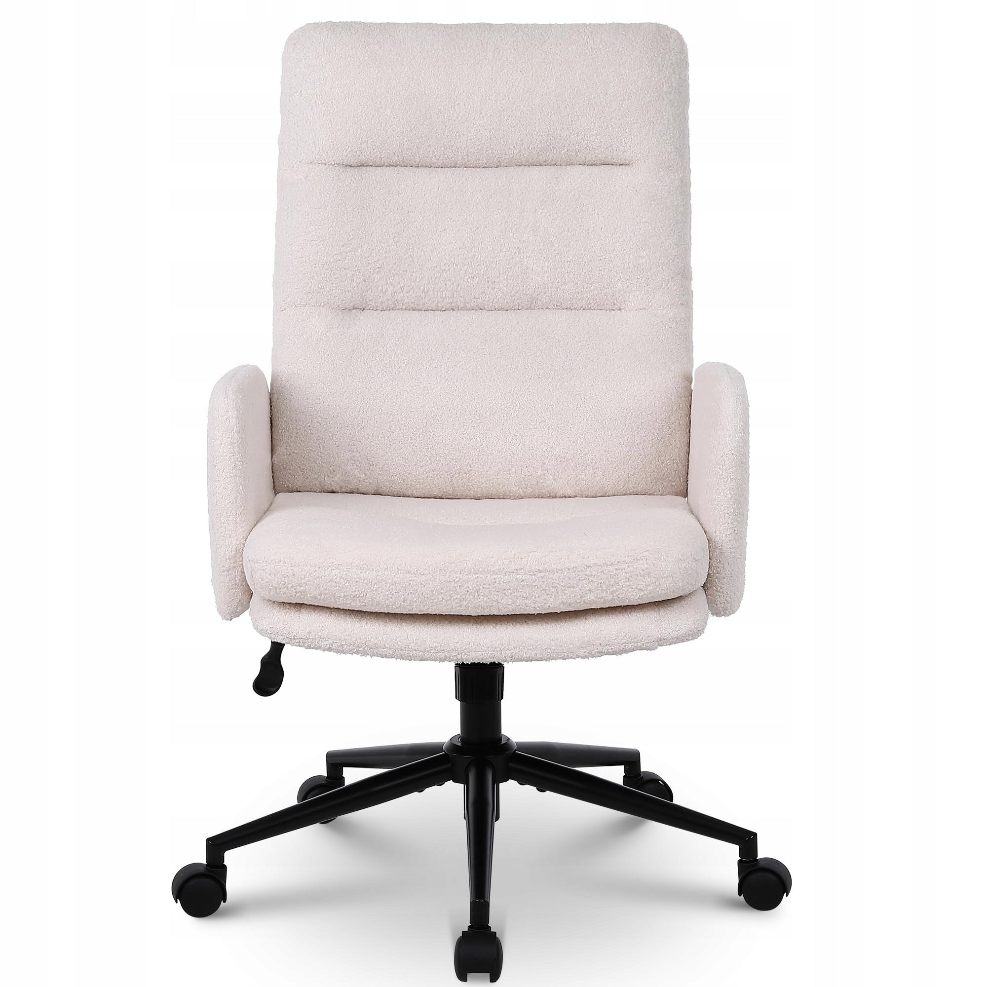 Ralex-chair Krzesło biurowe do domu, krzesło biurowe Teddy Fleece, beżowe
