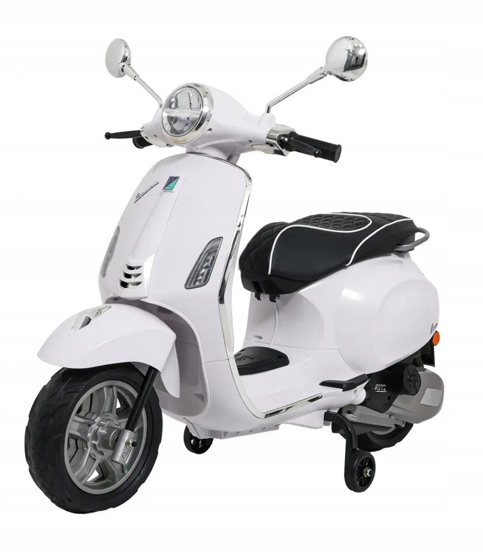 Ramiz Vehicle Scooter Vespa ROMA White motorbike for child Maximum speed 7 km/h