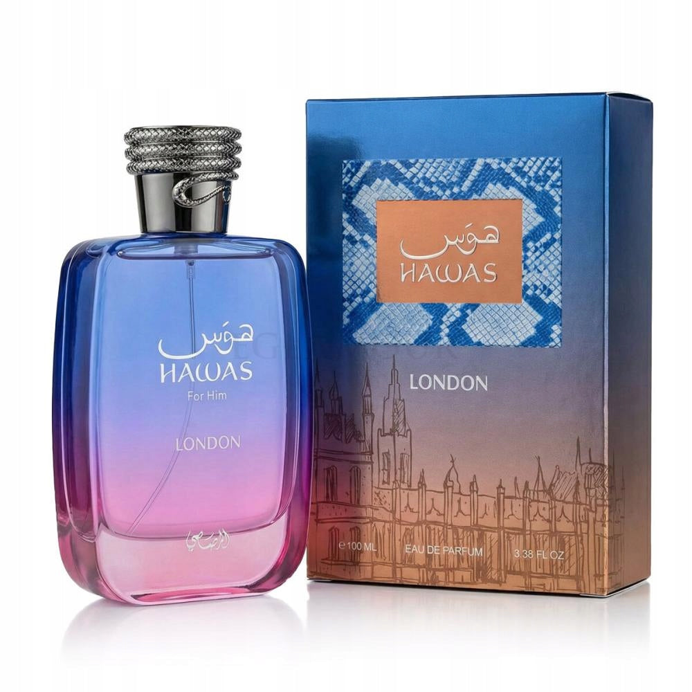 Rasasi Hawas London Perfumed Water 100 ml Packaging status original