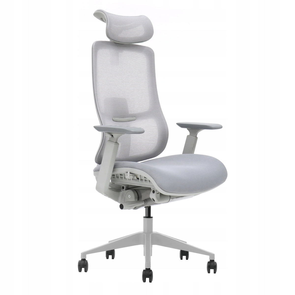 Rast Swivel Office Chair Grey Armrests 3D Lumbar Support