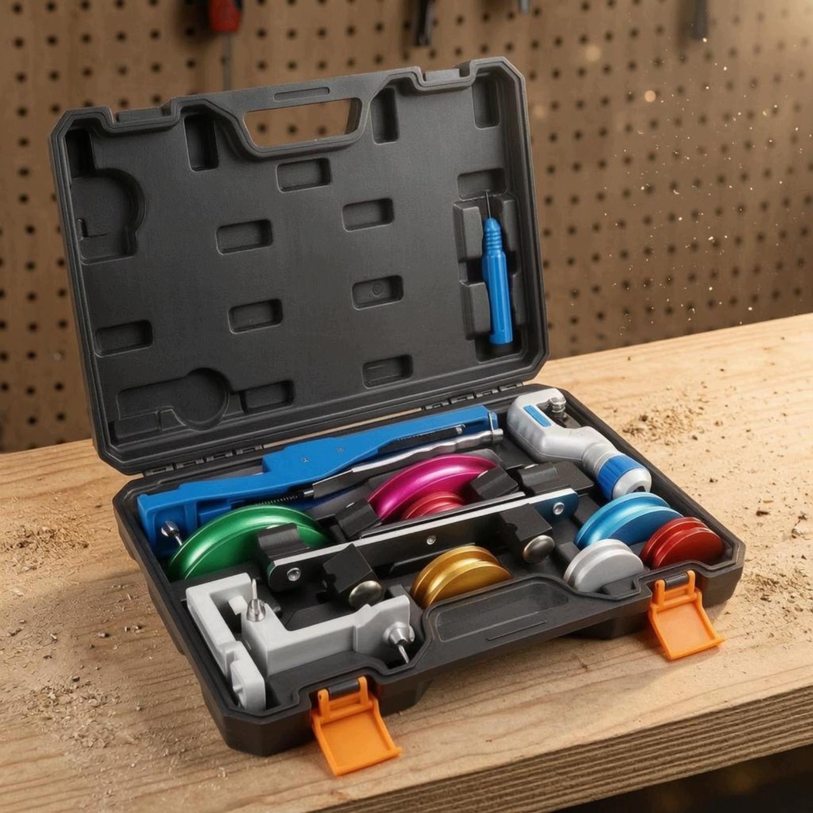 Ratcheting Pipe Tube Bender Set Metal Lightweight Premium Ergonomic Heavy