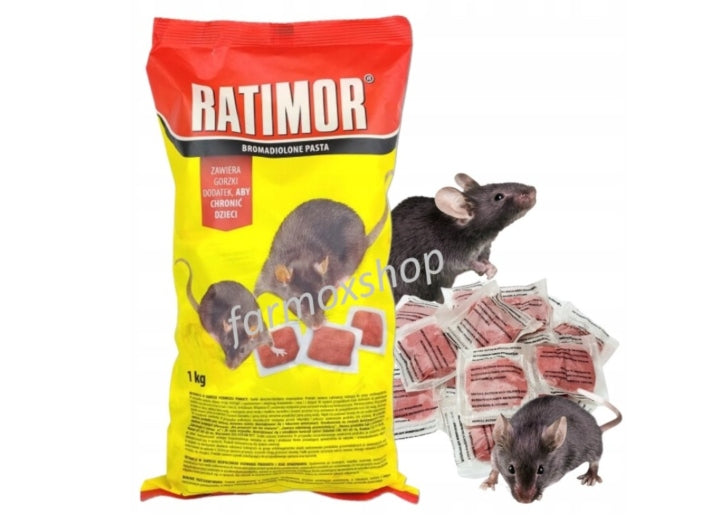 Ratimor Bromadiolone Paste 1 kg – effective poison for rats and mice