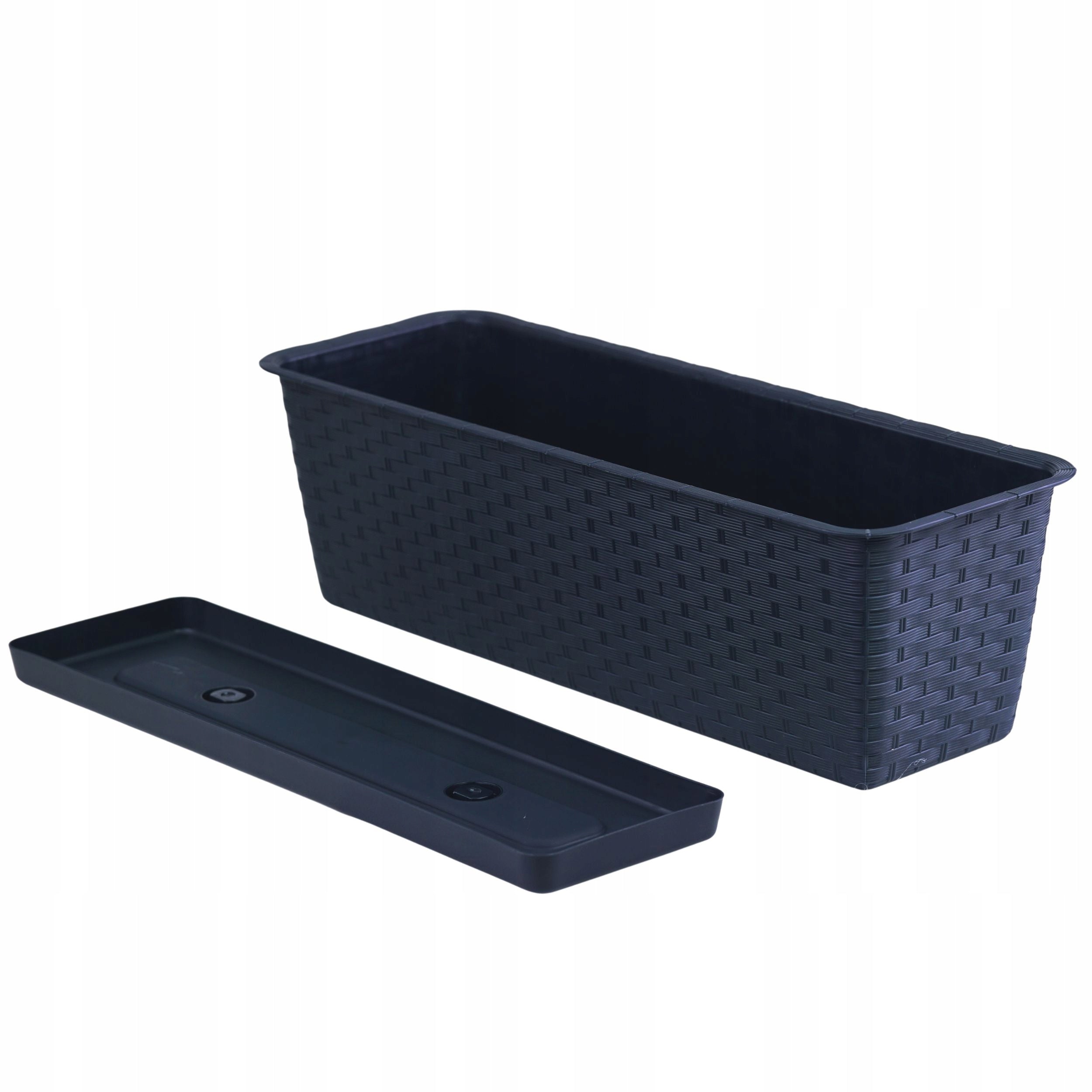 Ratolla balcony box with stand ISR500P Rectangular flower pot Color gray