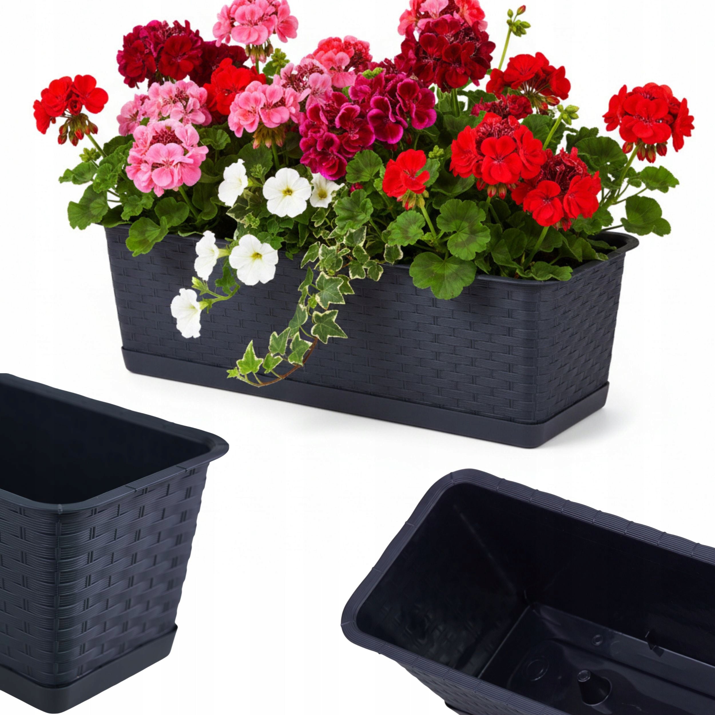 Ratolla balcony box with stand ISR500P Rectangular flower pot
