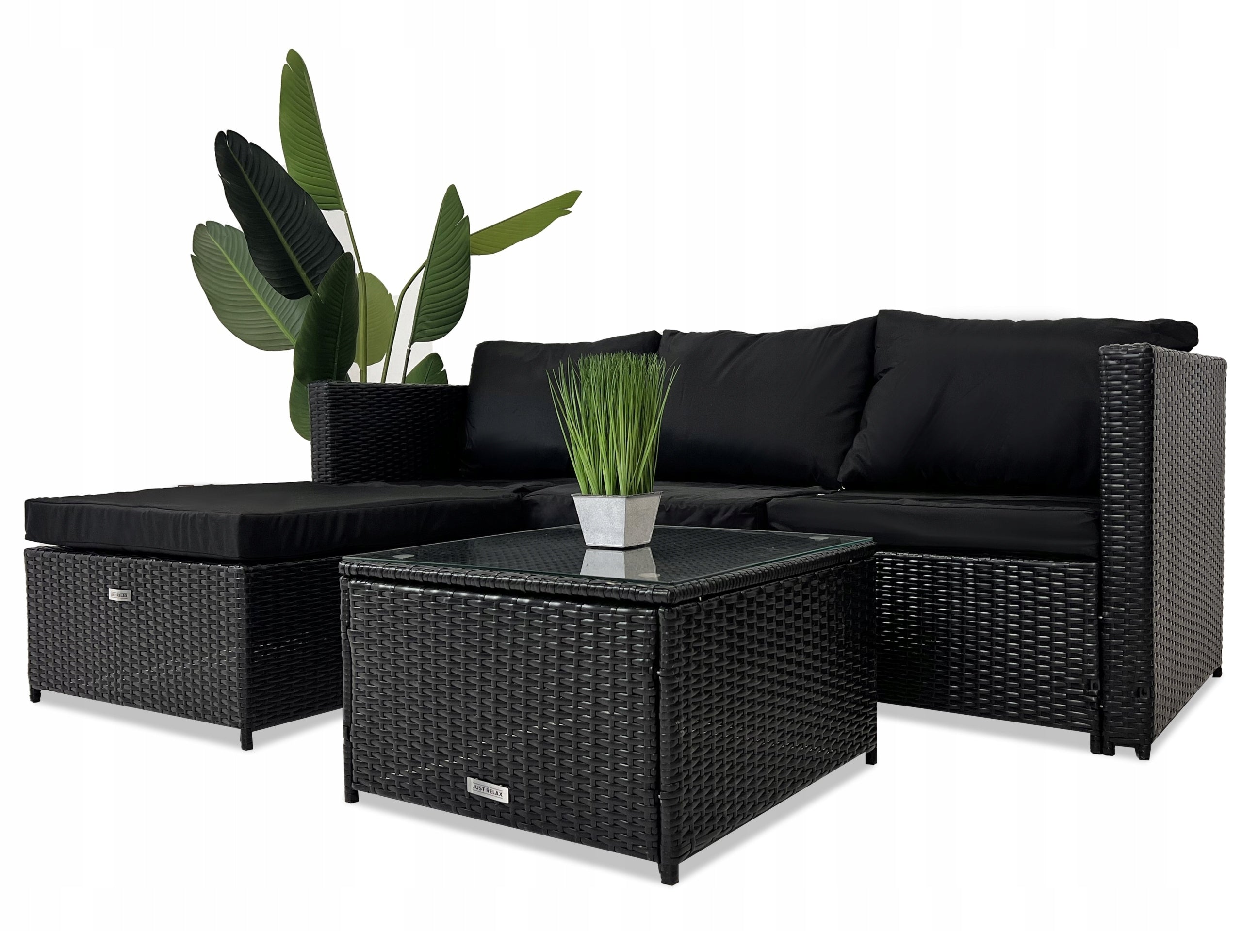 Rattan Garden Furniture Set CORNER UNIVERSAL GRAPHITE BLACK Number of items in the set 2