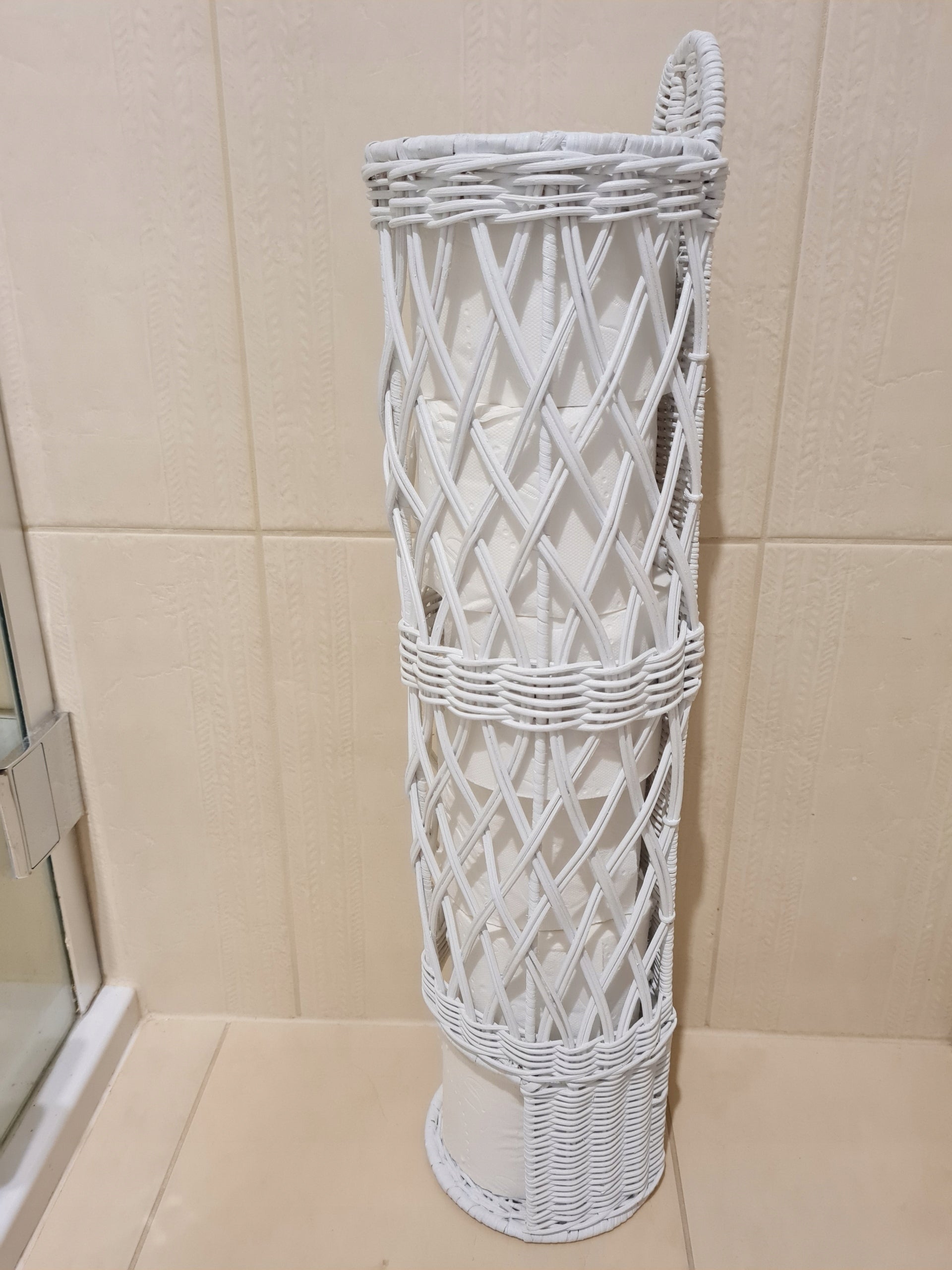 Rattan Stand White Hampton For Toilet Paper Manufacturer code SLH-108