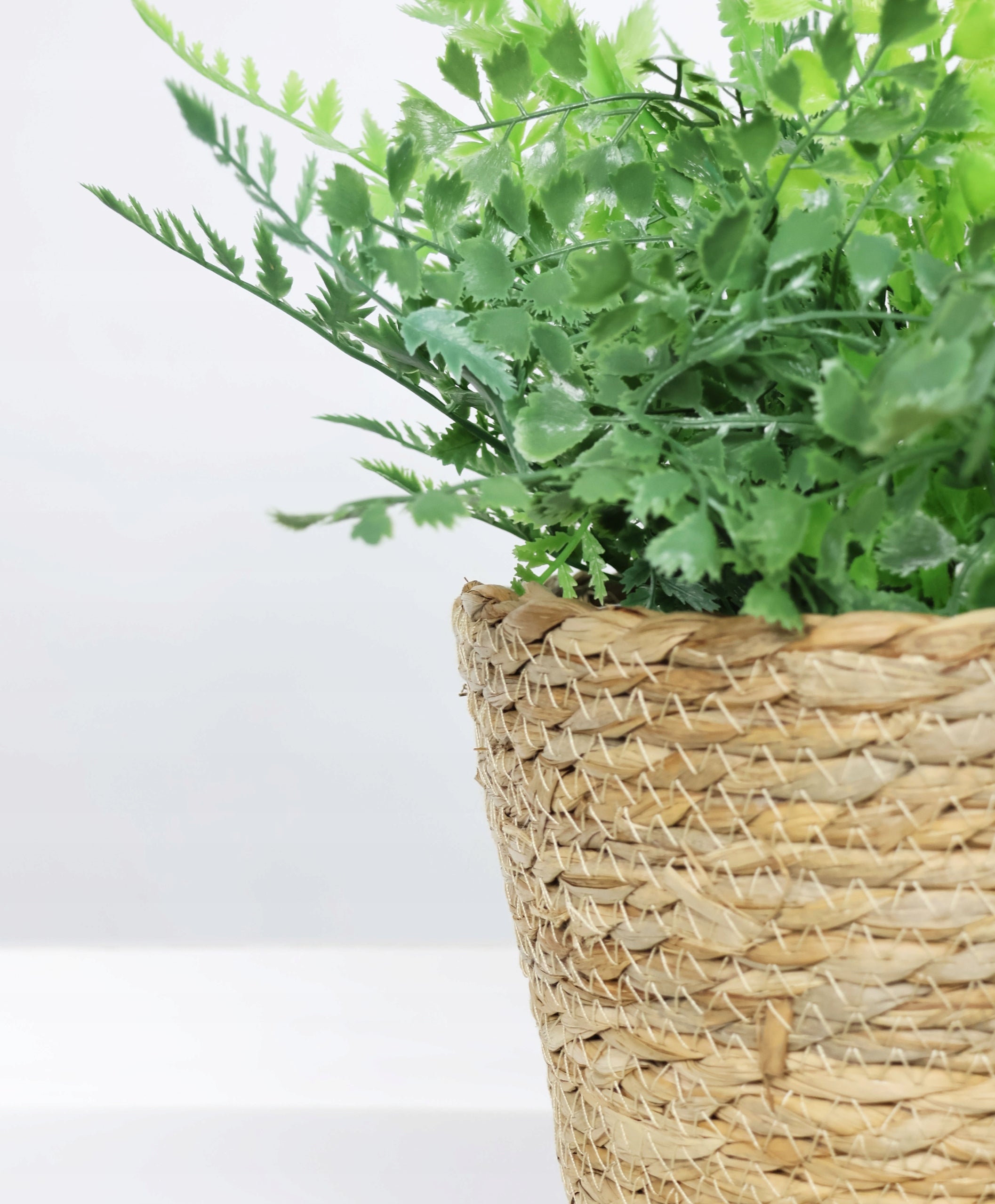 Rattan pot cover 17 x 21cm Color beige brown