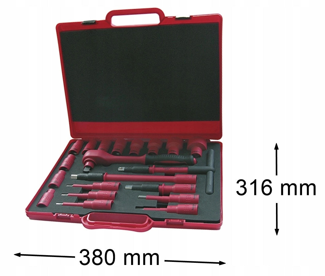 Rattle Imbus Socket Wrench 1/2`` 1000V Set of 20 elements in a suitcase Packaging status original