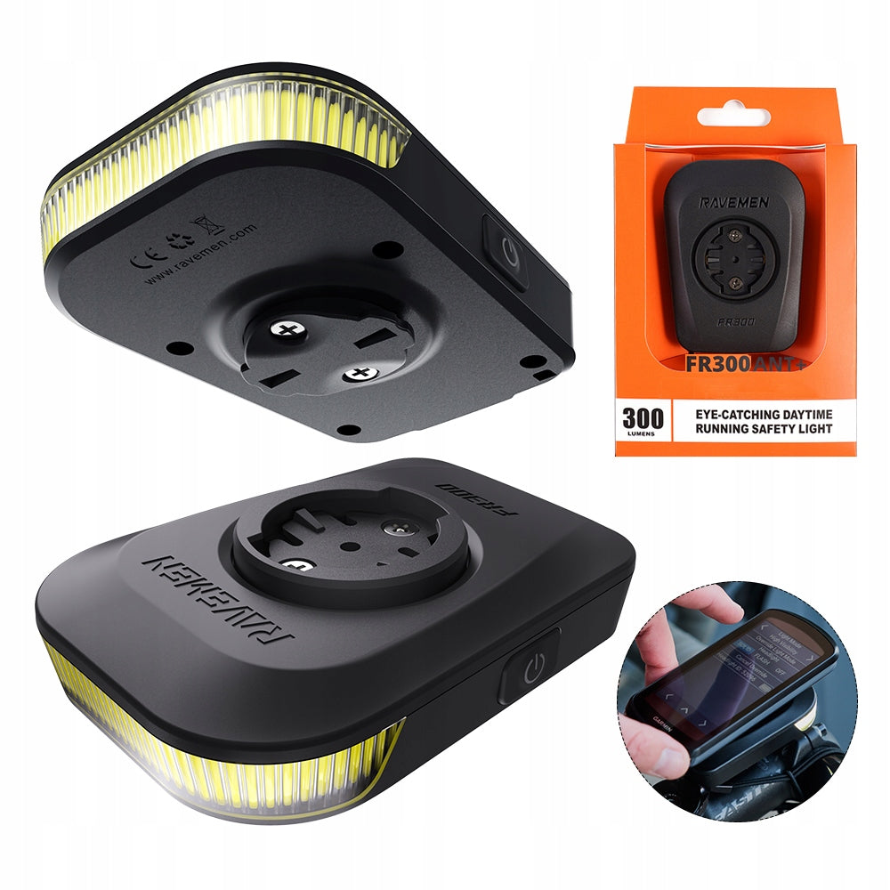 Ravemen FR300ANT+ Lampka Rowerowa Przednia COB Dzienne USB-C IPX6 300lm