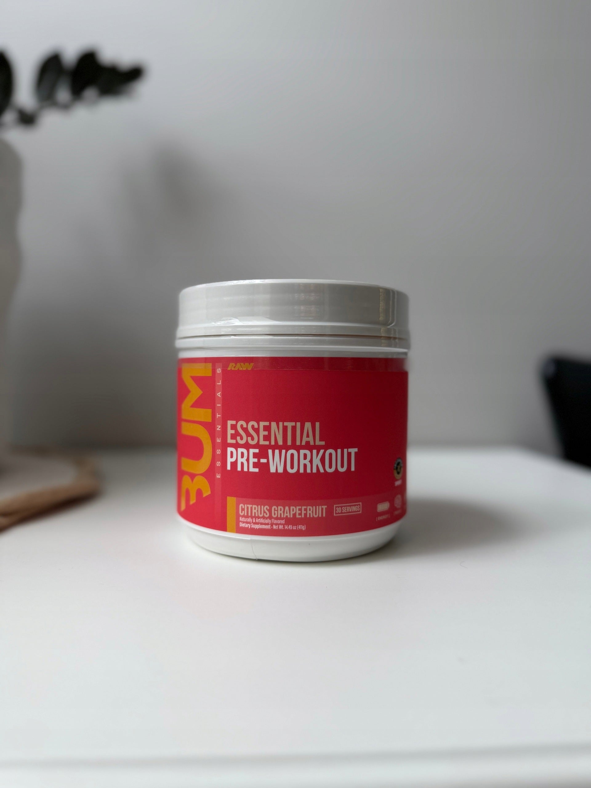 Raw Nutrition CBUM Essential Pre-Workout Grapefruit Pre-Workout 411g Manufacturer code RWS-15084