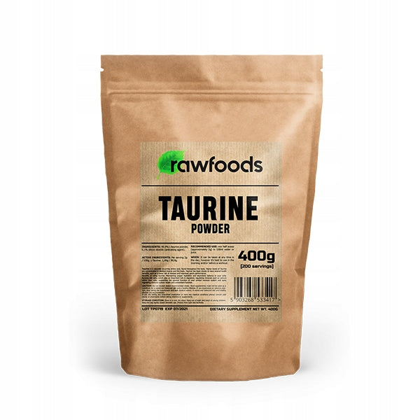 Rawfoods | Taurine 400g | Natural | Energy | Reduction | Body Support Expiration date at least 1 year from the date of purchase