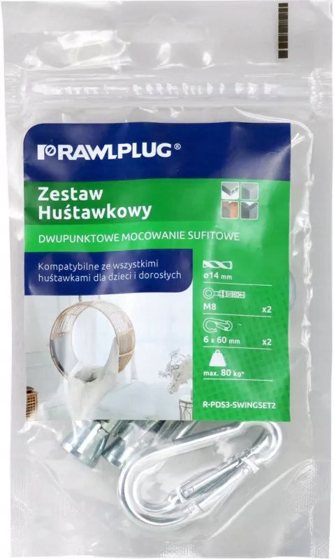 Rawlplug two-point ceiling swing set Manufacturer code R-PDS3-SWINGSET2