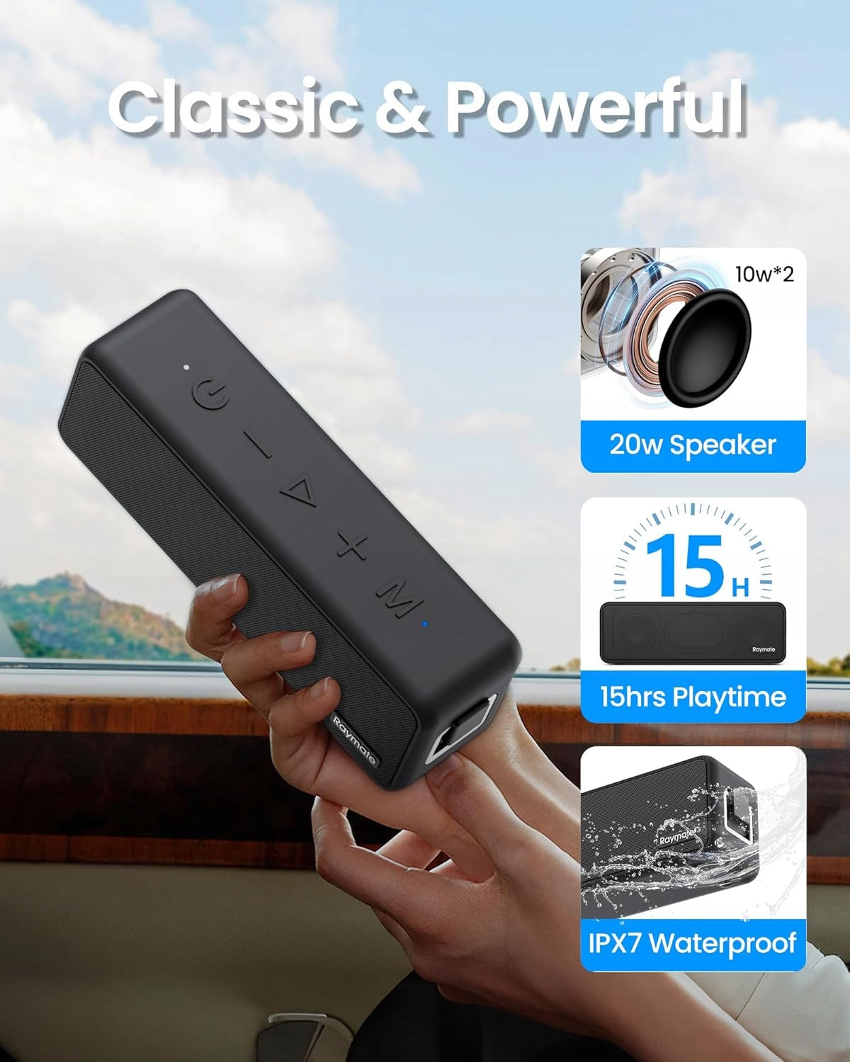 Raymate R5 Portable Bluetooth Speaker IPX7 R714 Brand no brand