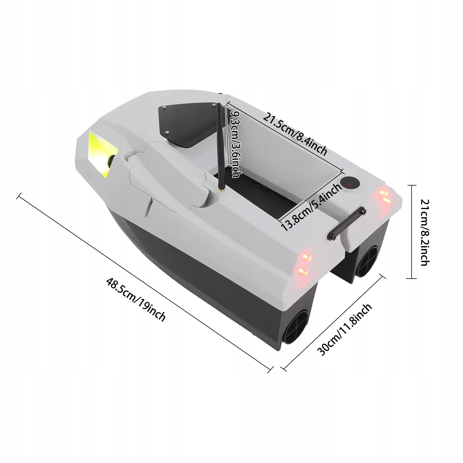 Rc Bait Boat 500m with Gps Navigation Light Large Bait Compartment Manufacturer code szgsgresge
