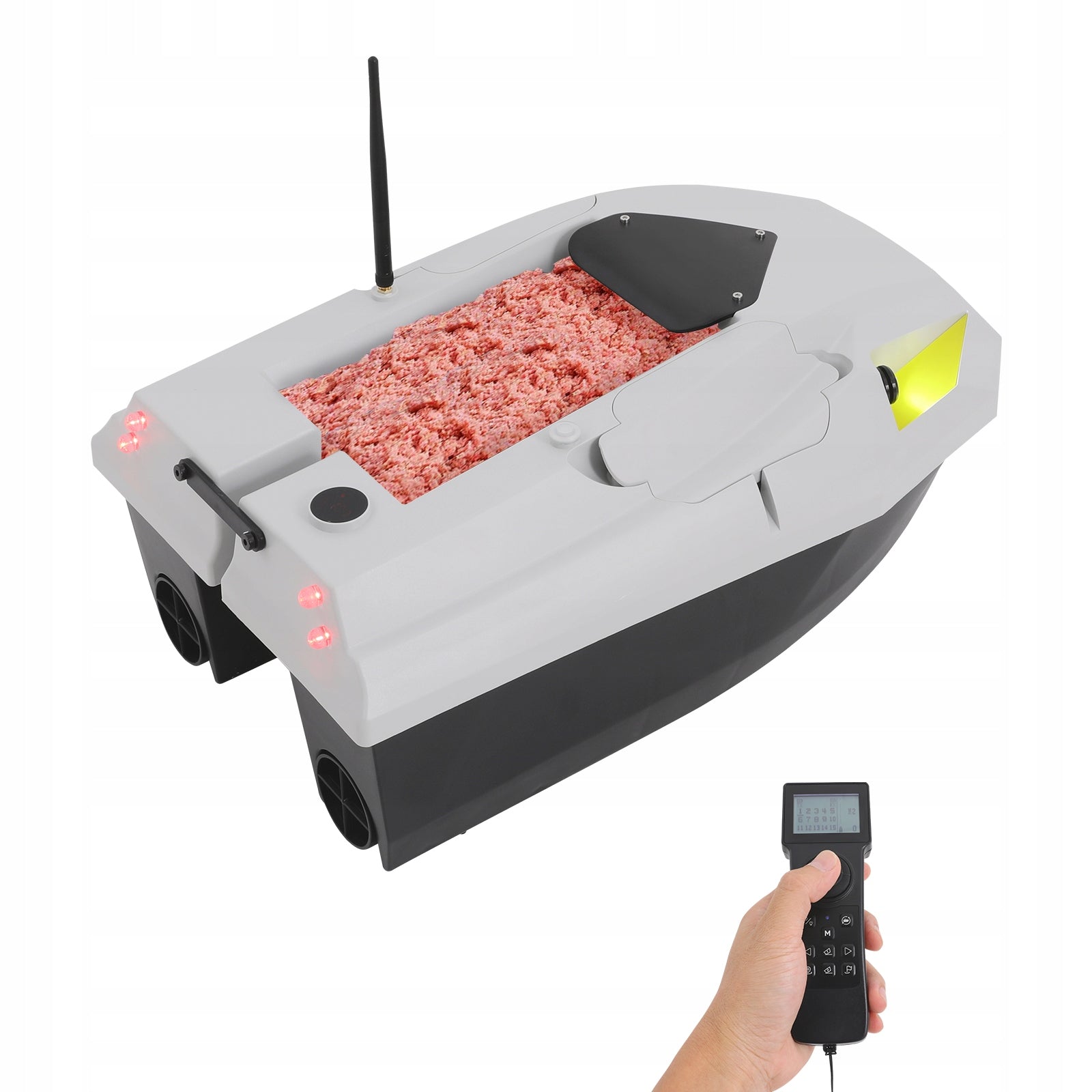 Rc Bait Boat 500m with Gps Navigation Light Large Bait Compartment