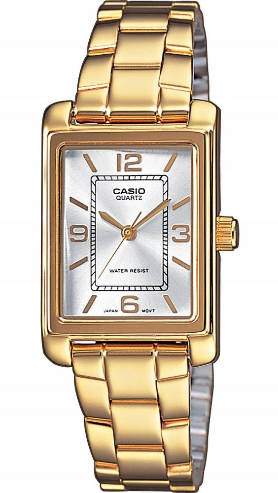 Readable gold classic women's watch Casio LTP-1234PG