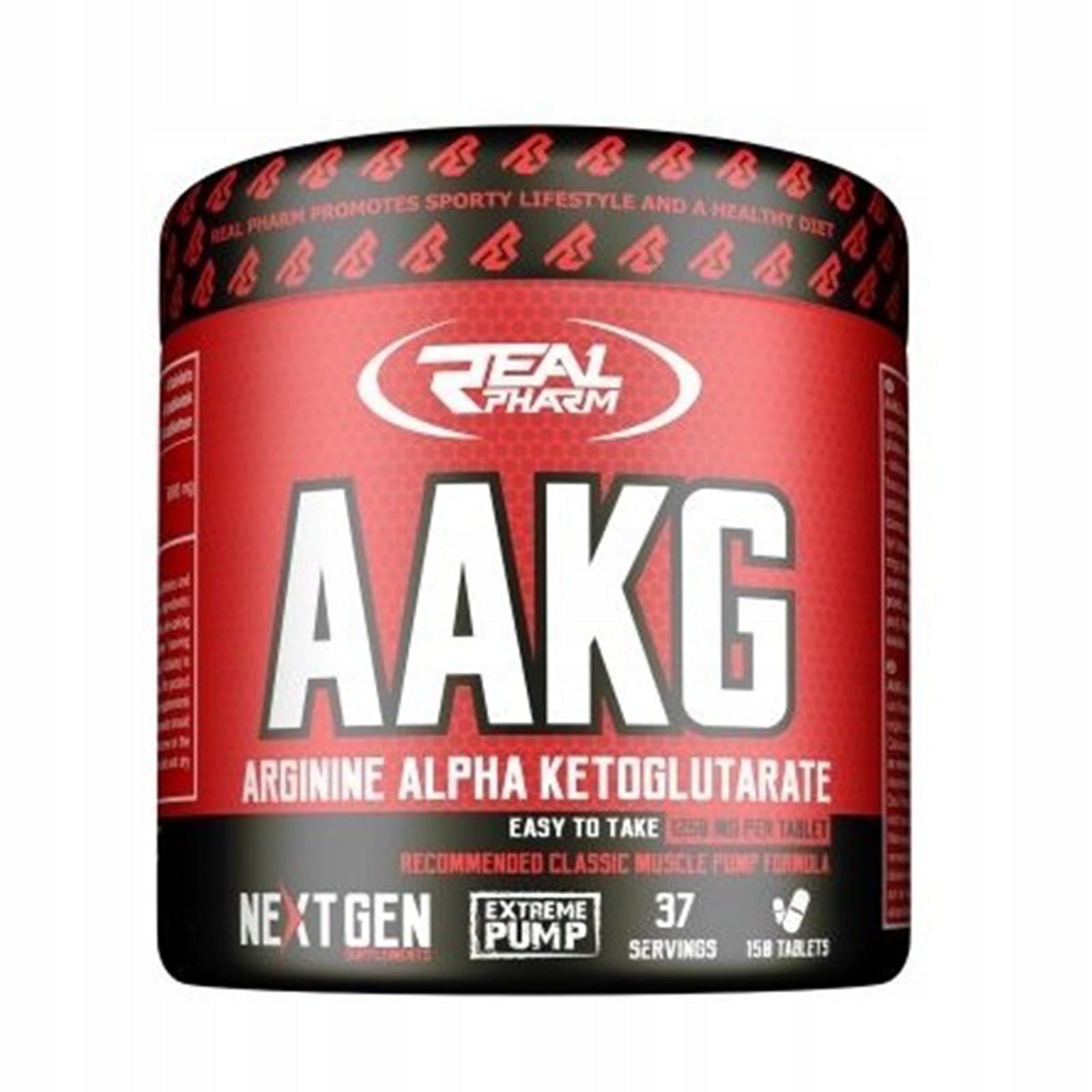 Real Pharm AAKG 1250mg 150tab Nitrogen Oxide Booster, Muscle Pump