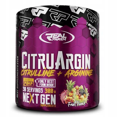 Real Pharm CitruArgin 300g Citrulline + Arginine AAKG Pre-workout Pump