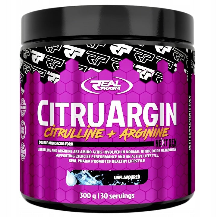 Real Pharm Citruargin Unflavored 300 g Citrulline Arginine Pump Pre-Workout