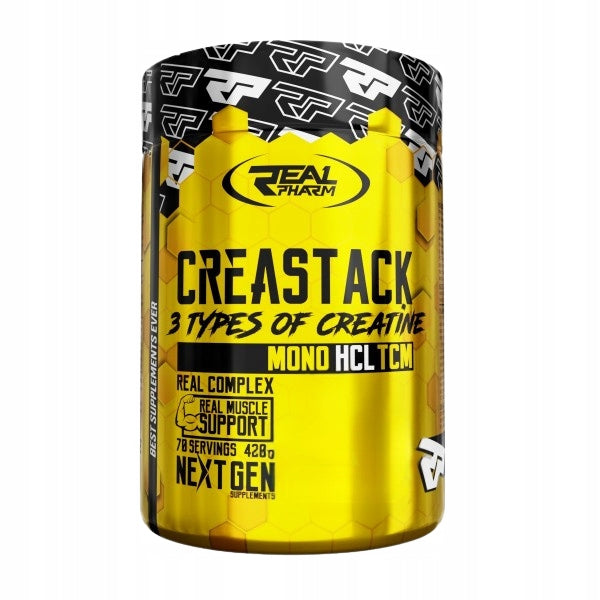 Real Pharm Crea Stack 420 g Mango Passion Fruit Creatine Mono Creatine TCM HCL Packaging status original